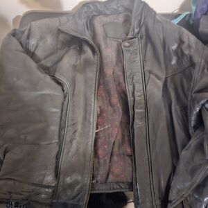 Vintage Korean Leather Biker Jacket